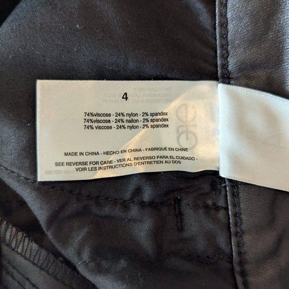 Social Standard by Sanctuary Black Pleather Faux Leath Skinny Ankle Pants Size 4 - Picture 6 of 8